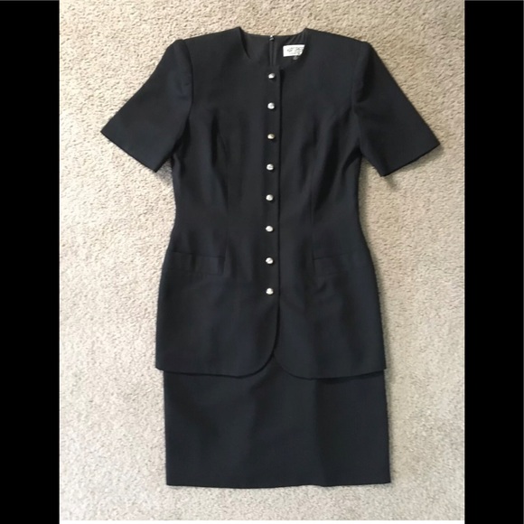 Kasper A.S.L.Midi Dress 8🌟Logo Buttons Front Career Workwear Officially Classic - Picture 5 of 13